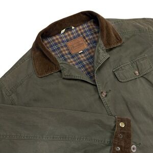 Aberdeen Canvas Barn Jacket Coat Men's Size XL Brown Flannel Lined Outdoor Chore